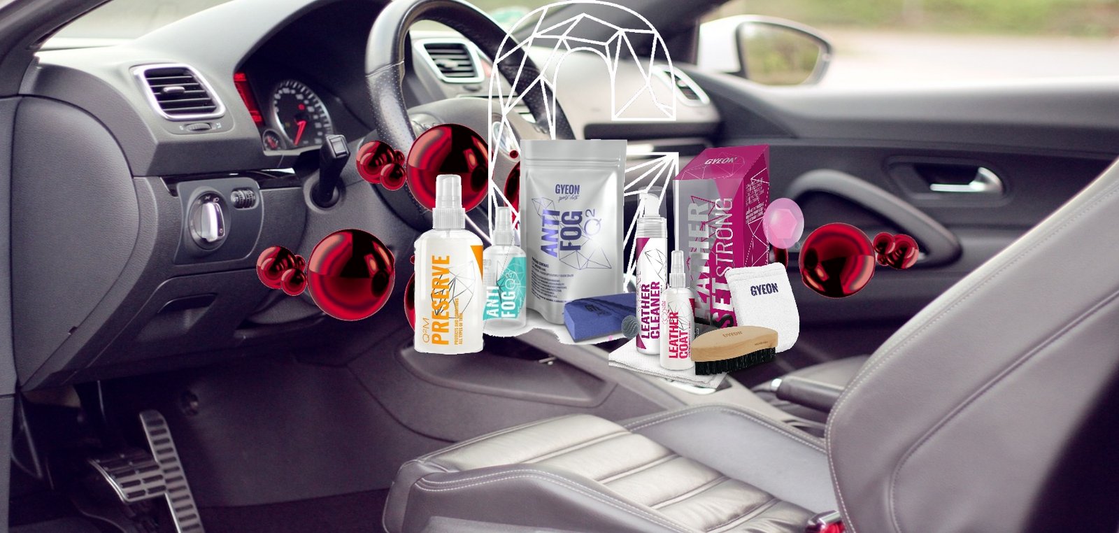 Productos GYEON para el cuidado del interior del vehículo